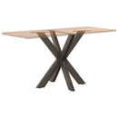 vidaXL étkezőasztal pók alakú fekete acél láb 85x85x(72-73) cm