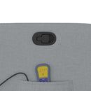 vidaXL világosszürke szövet dönthető masszázsfotel