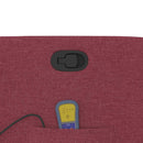 vidaXL bordó dönthető szövet masszázsfotel