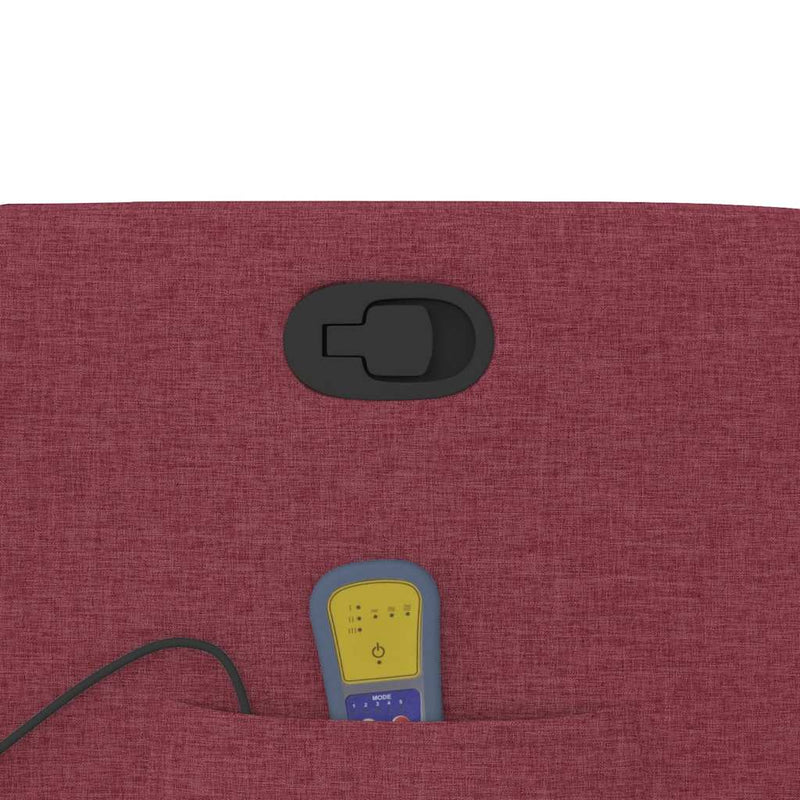 vidaXL bordó dönthető szövet masszázsfotel