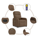 vidaXL barna szövet dönthető masszázsfotel