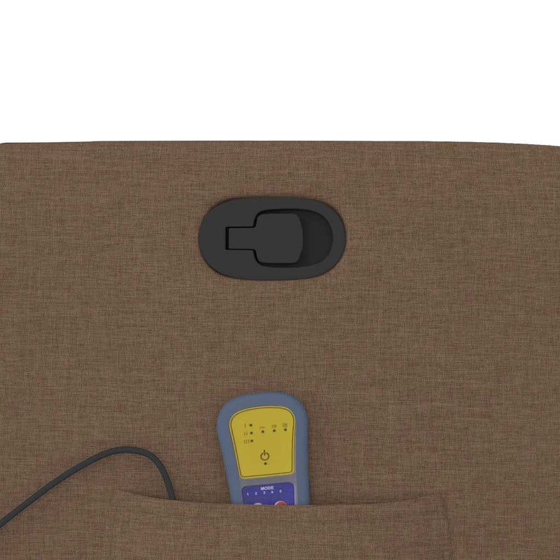 vidaXL barna szövet dönthető masszázsfotel