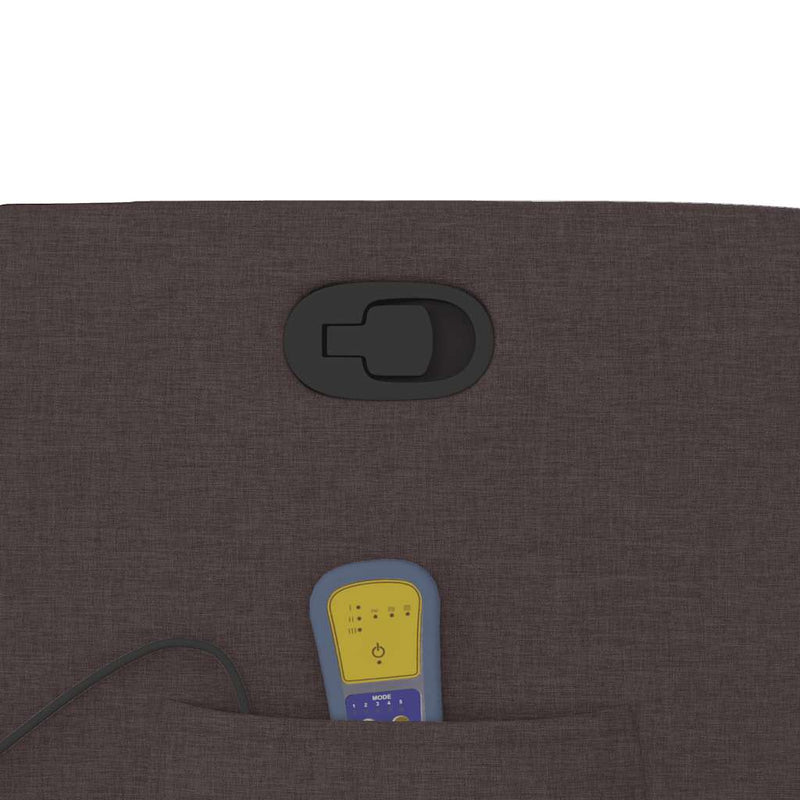 vidaXL sötétbarna szövet dönthető masszázsfotel