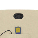 vidaXL krémszínű szövet dönthető masszázsfotel