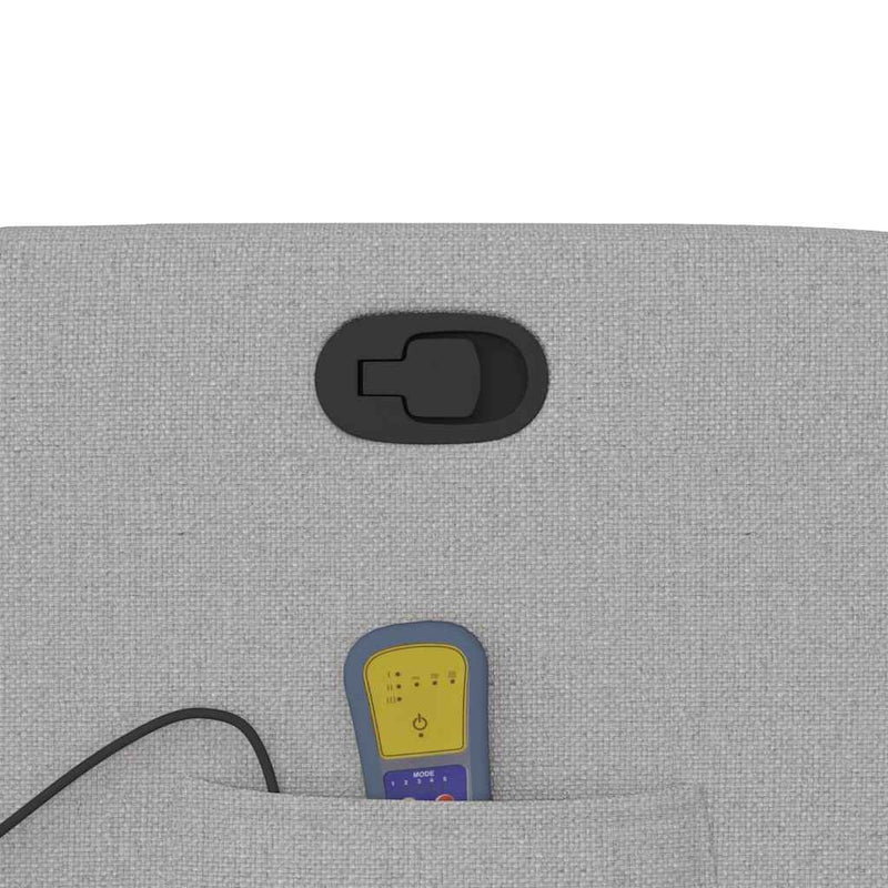 vidaXL felhőszürke szövet dönthető masszázsfotel