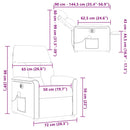 vidaXL világosszürke szövet dönthető fotel