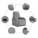 vidaXL világosszürke szövet dönthető fotel