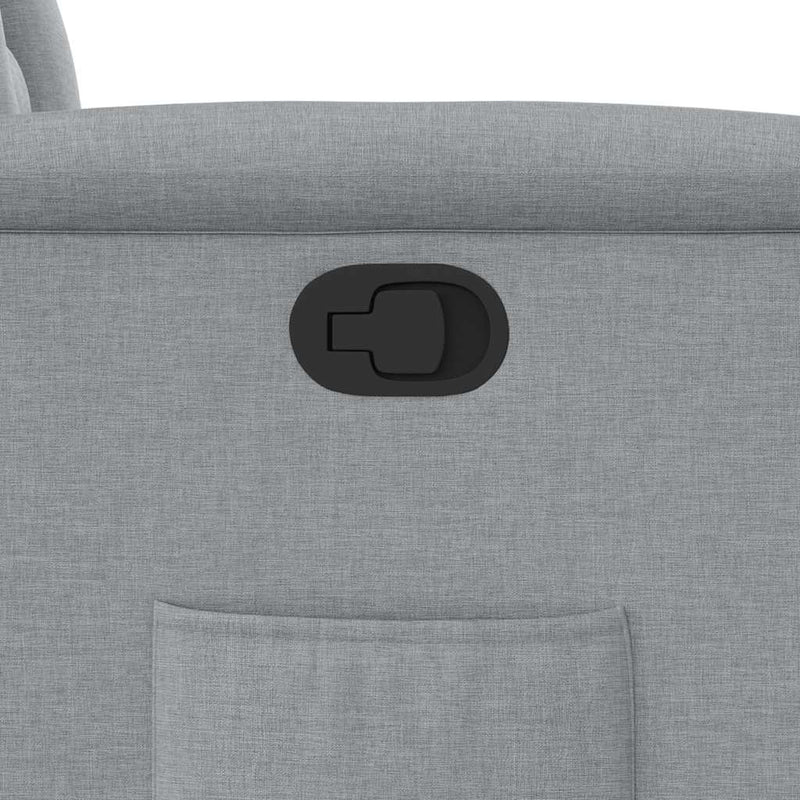 vidaXL világosszürke szövet dönthető fotel