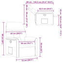 vidaXL barna szövet dönthető szék