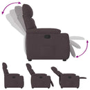 vidaXL sötétbarna szövet dönthető fotel