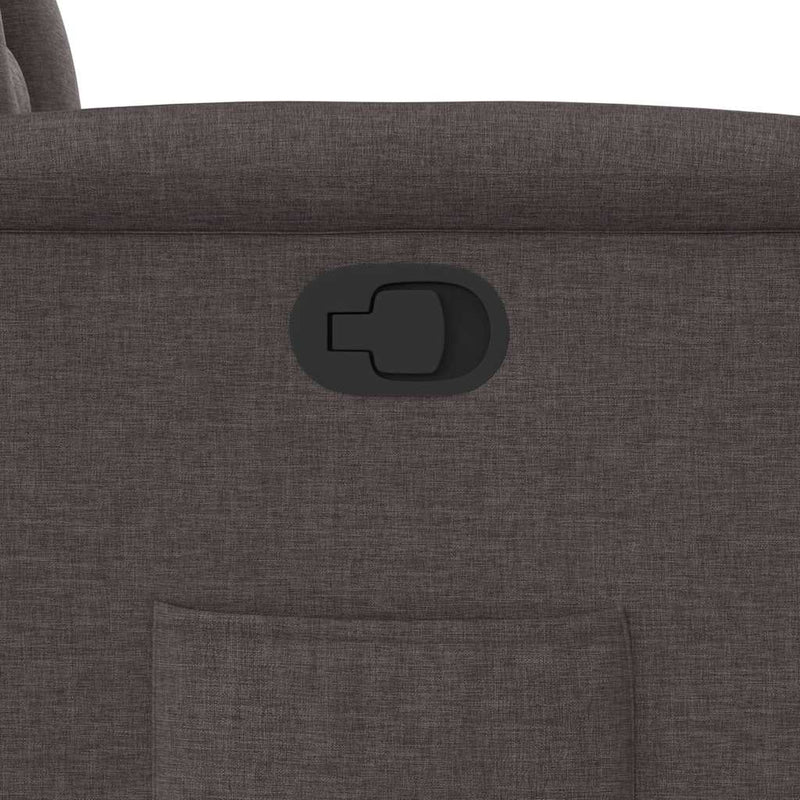 vidaXL sötétbarna szövet dönthető fotel