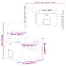 vidaXL felhőszürke szövet dönthető fotel