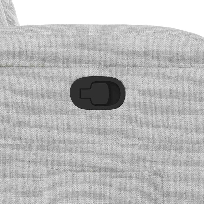 vidaXL felhőszürke szövet dönthető fotel
