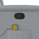 vidaXL világosszürke szövet dönthető masszázsfotel