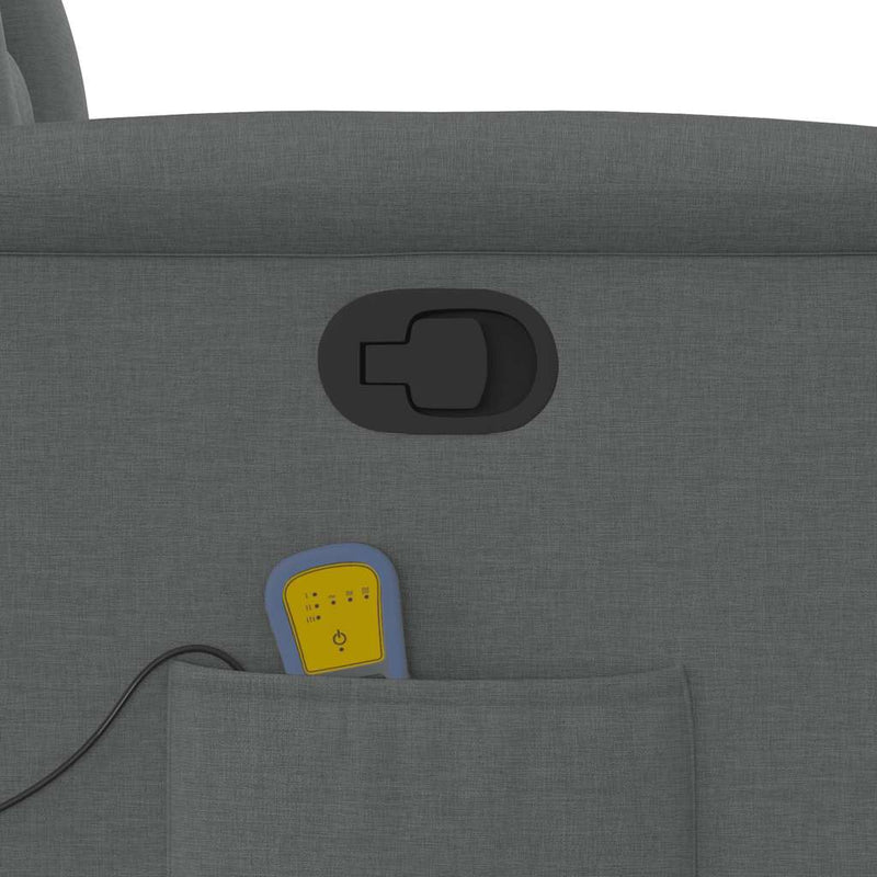 vidaXL sötétszürke szövet masszázsfotel