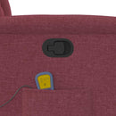 vidaXL bordó dönthető szövet masszázsfotel