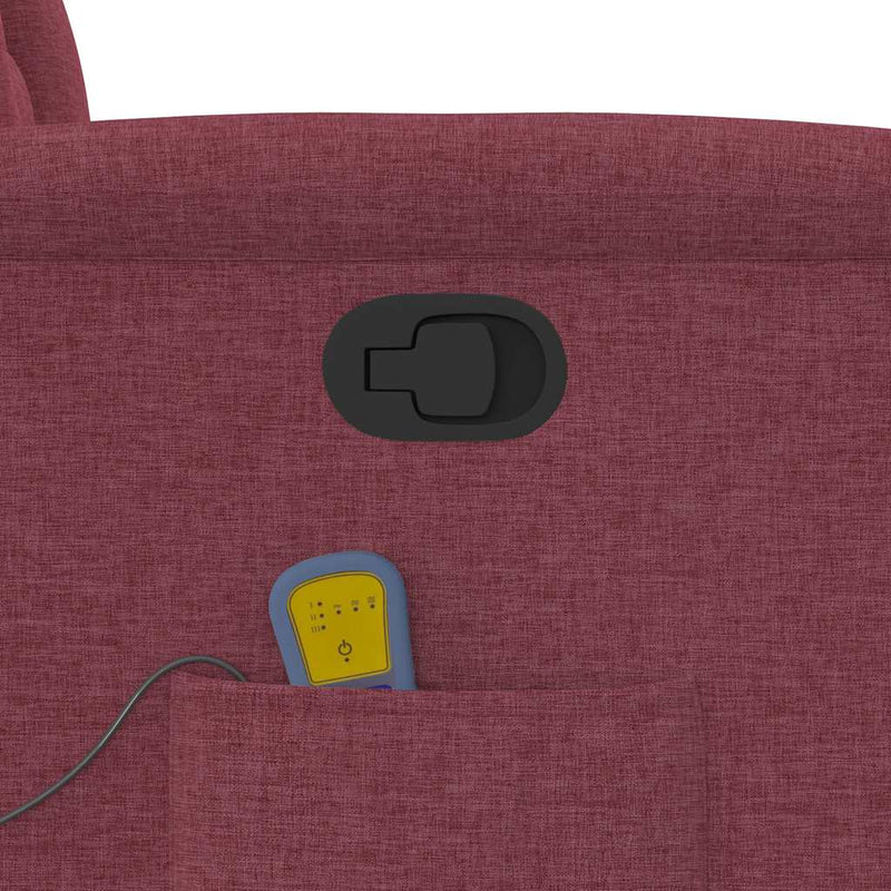 vidaXL bordó dönthető szövet masszázsfotel