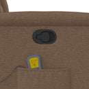 vidaXL barna szövet dönthető masszázsfotel