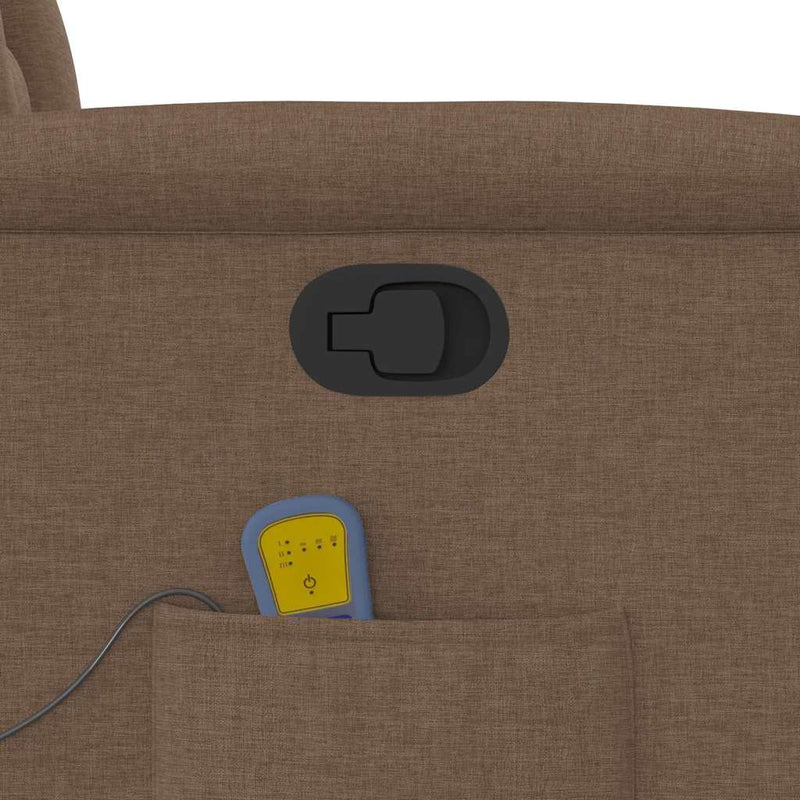 vidaXL barna szövet dönthető masszázsfotel