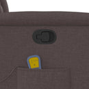 vidaXL sötétbarna szövet dönthető masszázsfotel