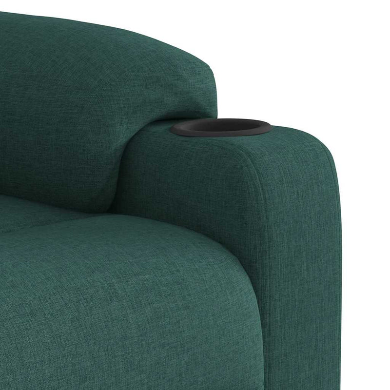 vidaXL sötétzöld szövet dönthető masszázsfotel