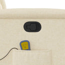 vidaXL krémszínű szövet dönthető masszázsfotel