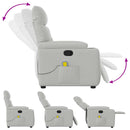 vidaXL felhőszürke szövet dönthető masszázsfotel