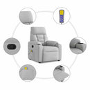 vidaXL felhőszürke szövet dönthető masszázsfotel