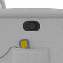 vidaXL felhőszürke szövet dönthető masszázsfotel