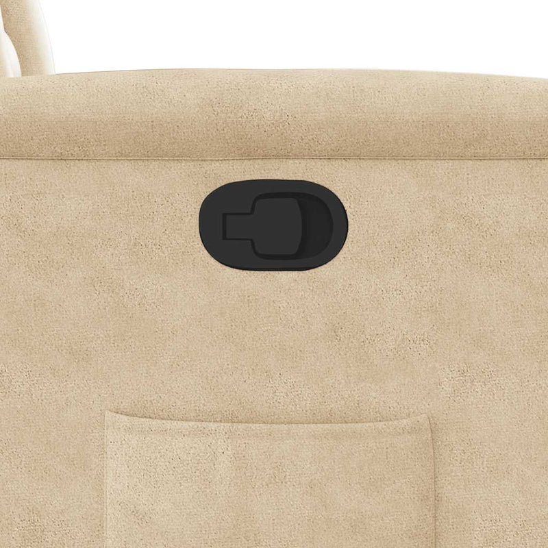 vidaXL krémszínű mikroszálas szövet dönthető fotel