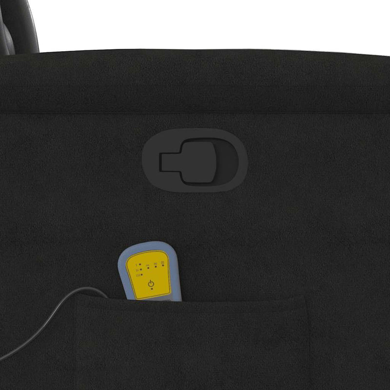 vidaXL fekete mikroszálas szövet dönthető masszázsfotel