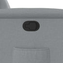 vidaXL világosszürke szövet dönthető fotel