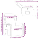 vidaXL krémszínű szövet dönthető fotel