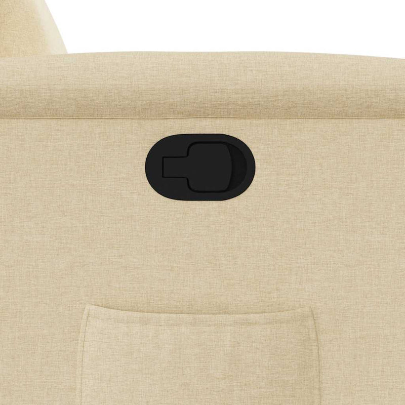 vidaXL krémszínű szövet dönthető fotel