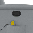 vidaXL világosszürke szövet dönthető masszázsfotel