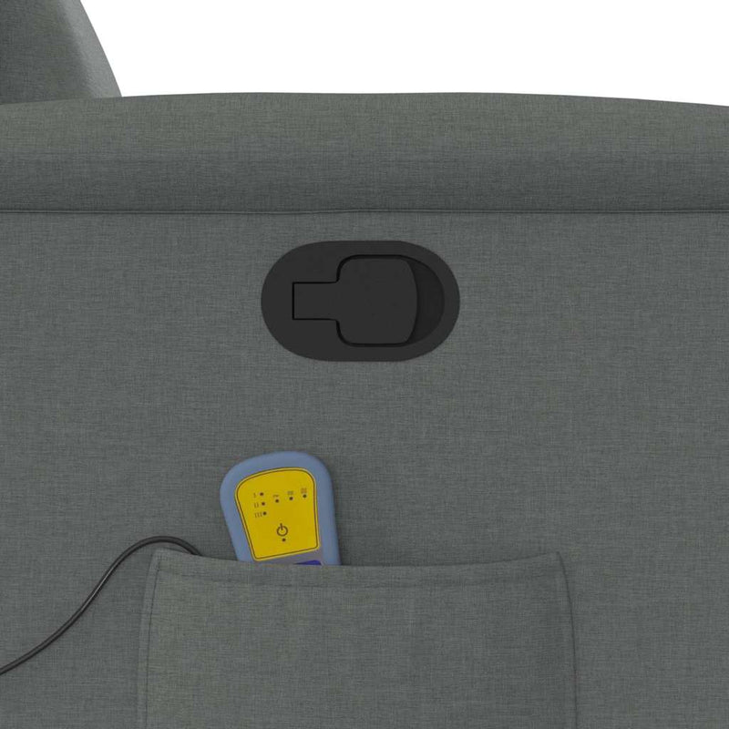 vidaXL sötétszürke szövet masszázsfotel