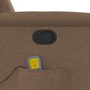 vidaXL barna szövet dönthető masszázsfotel