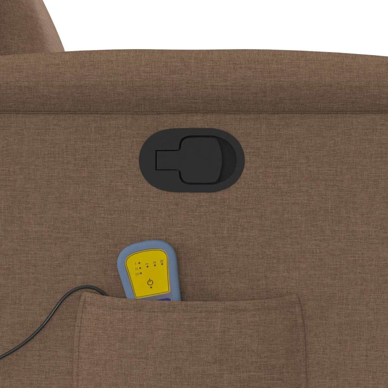 vidaXL barna szövet dönthető masszázsfotel