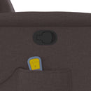 vidaXL sötétbarna szövet dönthető masszázsfotel