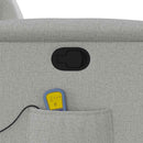 vidaXL felhőszürke szövet dönthető masszázsfotel