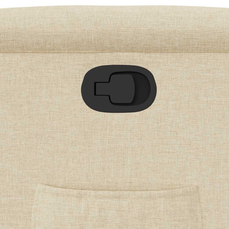 vidaXL krémszínű szövet dönthető fotel