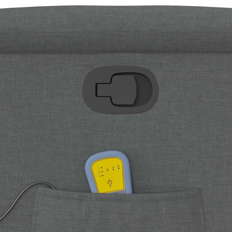 vidaXL sötétszürke szövet dönthető masszázsfotel