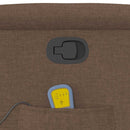 vidaXL barna szövet dönthető masszázsfotel