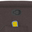 vidaXL sötétbarna szövet dönthető masszázsfotel