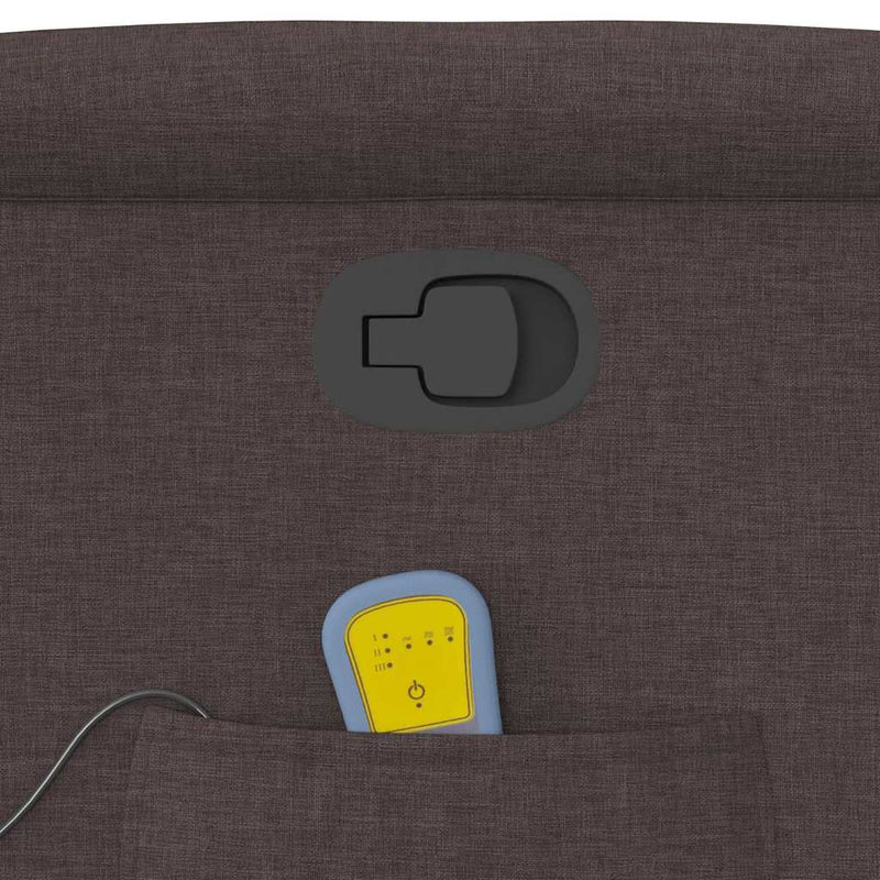 vidaXL sötétbarna szövet dönthető masszázsfotel