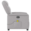 vidaXL felhőszürke szövet dönthető masszázsfotel
