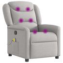 vidaXL felhőszürke szövet dönthető masszázsfotel