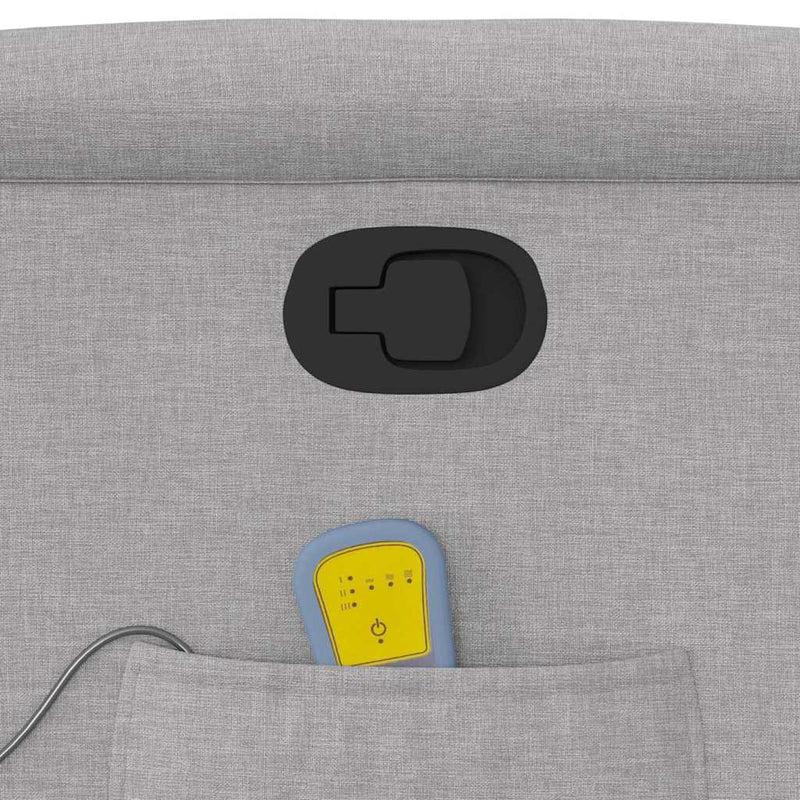 vidaXL felhőszürke szövet dönthető masszázsfotel