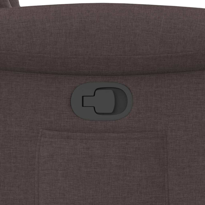 vidaXL sötétbarna szövet dönthető fotel