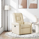vidaXL krémszínű szövet dönthető fotel